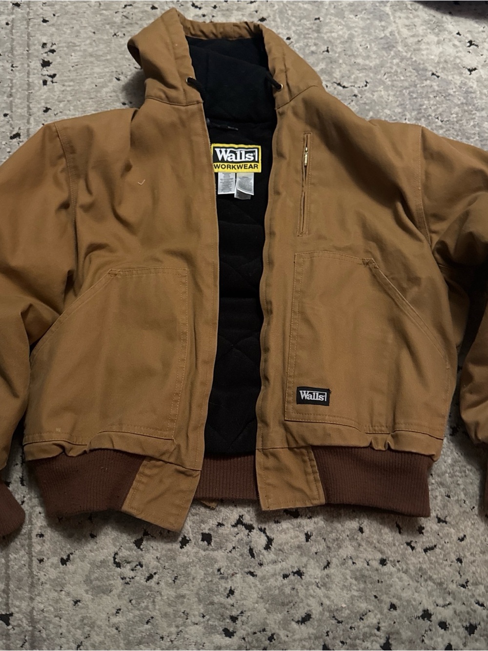 Walls Workwear Black and Yellow Logo Patch